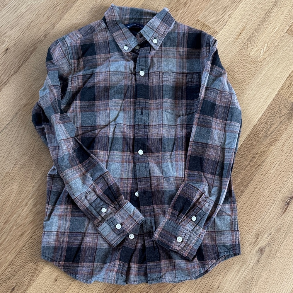 Boys Janie and Jack Plaid Button-Down Shirt